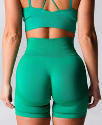 Green Oasis Seamless Shorts | Spring Chick